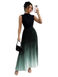 LITZO Western & Casual Dresses for Women | A-Line Maxi Dress | Elegant Party Outfit for Girls & Women (L-159-2XL) Green