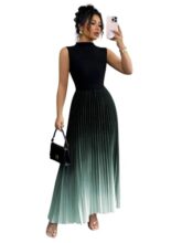 LITZO Western & Casual Dresses for Women | A-Line Maxi Dress | Elegant Party Outfit for Girls & Women (L-159-2XL) Green