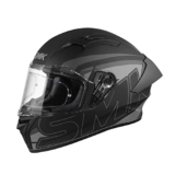 SMK Stellar Sports Stage Full Face Helmet with Pinlock Fited (Ma262)-L, Black,Pinlock 30 Fitted