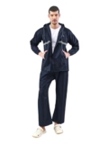 LUX VENUS Reflecting Design Tapping Rain Suit for Men Navy