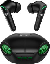 Ptron Bassbuds Viper Bluetooth Headset(Black, True Wireless)