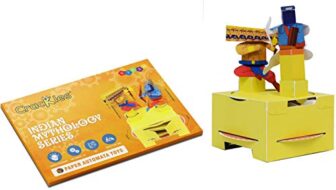 Crackles Steam Toys DIY 3D Paper Model Automata Bot with Animated Movements Indian Mythology Series (Ram and Ravan Duel) – Set of 2,Multicolor