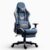 DROGO Ergo Plus Ergonomic Gaming Chair with Footrest, Breathable Fabric, Adjustable Seat & 3D Armrest | Head & Massager Lumbar Support Pillow | Home & Office Chair with Full Recline Back (Blue)