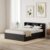 Amazon Brand – Solimo Mars Queen Engineered Wood Regular Bed With Storage (Wenge Finish, Brown)