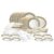 Larah by Borosil Regal Fluted Series Opalware Dinner Set | 63 Pieces for Family of 8 | Microwave & Dishwasher Safe | Bone-Ash Free | Crockery Set for Dining & Gifting | Plates & Bowls | White