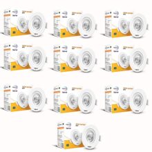 wipro Garnet 12W LED Wave Spotlight |Cool White Light (6500K) | Adjustable Design | Recessed Tiltable Downlighter for False Ceiling | Pack of 10
