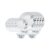 Larah by Borosil Millenia Opalware Dinner Set, 12 Pieces, White