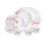 Larah by Borosil Diana Opalware Dinner Set, 12 Pieces, White