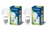 Crompton Dyna Ray 9 Watt LED Bulb Cool Day Light | Pack of 2 | B22 Base, Energy-Efficient | LED Bulb for Home & Office, Wide Light Spread
