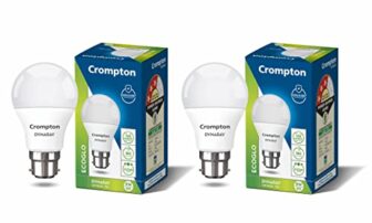 Crompton Dyna Ray 9 Watt LED Bulb Cool Day Light | Pack of 2 | B22 Base, Energy-Efficient | LED Bulb for Home & Office, Wide Light Spread