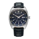 Titan Tonneau Analog with Date and Blue Dial Blue Leather Strap Watch for Men – 90211SL01