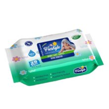 Freshylo Baby Wipes with 99% Purified Water & Glycerine | Extra Thick & Moist Wet Tissues | Alcohol free, Skin-Friendly, pH balanced & Hypoallergenic | 25 Counts (Pack of 1)