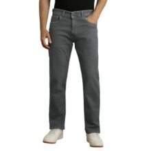 Peter England Men Grey Mid Wash Jeans
