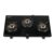 Havells GEOSLIM JUMBO Gas stove |3 Heavy Duty Forged Brass Burner|6 mm Toughened Glass|Premium Valves|Removable Drip Tray|Soft Touch Knobs|5 year Warranty on Burners, Glass & Valves by Havells (Black)