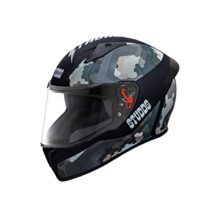 Studds Full Face Helmet Thunder D5 with Clear Visor (Matt Black N4, XL)
