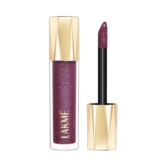 Lakme Glitterati Lip Glaze, For Plump And Shiny Lips, With Vegan Collagen And Crystal Technology, Non-Sticky Formula, Glitter Infused, Delicious Coconut-Vanilla Scent, 501 Berry Sparkler 5Ml