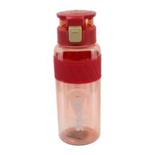 Attro Active Sports 1000ml Water Bottle with Flip Top Lid & Easy to Carry Handle ML Marking Mention for Daily Water Intake BPA Free Leak Proof – Red