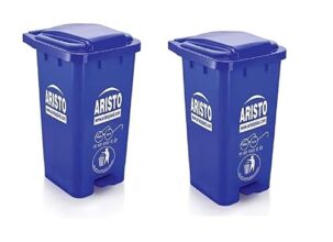 Aristo Plastic Pedal Garbage Waste Dustbin 70 LTR BLUE & BLUE
