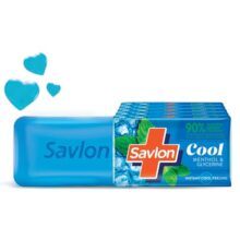 Savlon Cool Bathing Soap Bar 600g (120g Pack of 5) | 99.9% Germ Protection | Cool Menthol | Natural Origin Glycerin | Soft Moisturized Skin | Women & Men | All Skin Types | Value Family Pack