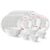 Larah by Borosil Boro Fluted Series Opalware Dinner Set | 27 Pieces for Family of 6 | Microwave & Dishwasher Safe | Bone-Ash Free | Crockery Set for Dining & Gifting | Plates & Bowls | White