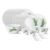 Larah by Borosil Crescent Fluted Series Opalware Dinner Set | 44 Pieces for Family of 8 | Microwave & Dishwasher Safe | Bone-Ash Free | Crockery Set for Dining & Gifting | Plates & Bowls | White