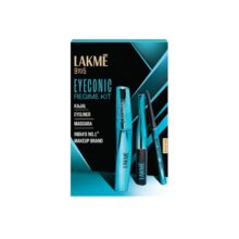 Lakme Eyeconic Regime Kit, Kajal 0.35G, Eyeliner 4.5 Ml, Mascara 9 Ml, Pack Of 3, With Intense Black Pigment, Smudgeproof And Waterproof, Lasts Upto 24 Hrs