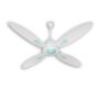 USHA Bloom Series Dahlia 100% Copper Motor 4-Blade BLDC Ceiling Fan | Bi-Directional | Sleep/Boost/Timer Modes | RF Remote | Dust-Resistant |3Y Motor & 2Y PCB Warranty (White & Light Green)