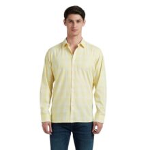 Yellow Check Full Sleeve Shirt