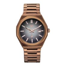 Fastrack Vyb Orion with Date Display and Quartz Analog Grey Dial Brown Stainless Steel Strap Watch for Men – FV30051QM01W