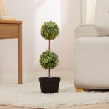 amazon basics Artificial Topiary in Black Plastic Pot | Realistic 50 cm Faux Greenery | Durable Plastic | Stylish & Compact | Zero Maintenance | Indoor, Outdoor, Home & Office Decor