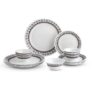 CELLO Lumina Imperial Plus Series Opalware Dinner Set of 19 Pieces For Family of 6 | Bone-Ash Free & Leadfree Opal Glass Microwave & Dishwasher Safe Crockery Plates & Bowls Set For Daily Use & Gifting