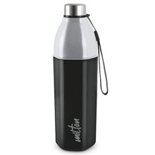 Milton Water Bottle Kool Hexone 1200 Pu Insulated, 1.12 Litre, Leak Proof, Bpa Free, Ideal For Home, Office, Gym, Travelling, Black