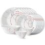 Larah by Borosil Boro Fluted Series Opalware Dinner Set | 19 Pieces for Family of 6 | Microwave & Dishwasher Safe | Bone-Ash Free | Crockery Set for Dining & Gifting | Plates & Bowls | White