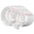 Larah by Borosil Boro Fluted Series Opalware Dinner Set | 19 Pieces for Family of 6 | Microwave & Dishwasher Safe | Bone-Ash Free | Crockery Set for Dining & Gifting | Plates & Bowls | White