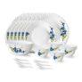 Larah by Borosil Nina Fluted Series Opalware Dinner Set | 33 Pieces for Family of 6 | Microwave & Dishwasher Safe | Bone-Ash Free | Crockery Set for Dining & Gifting | Plates & Bowls | White
