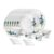 Larah by Borosil Nina Fluted Series Opalware Dinner Set | 33 Pieces for Family of 6 | Microwave & Dishwasher Safe | Bone-Ash Free | Crockery Set for Dining & Gifting | Plates & Bowls | White