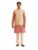 SOJANYA (Since 1958 Men’s Silk Blend Self Design Pink Kurta with Pyjama & Beige Nehru Jacket