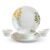 CELLO Lush Foliage Imperial Series Opalware Dinner Set of 10 Pieces for Family of 4 | Bone-Ash Free & Leadfree Opal Glass, Microwave & Dishwasher Safe Plates & Bowls Crockery Set for Dining & Gifting