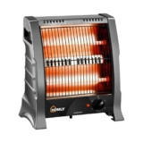 Homly Ritz 800 Watts Quartz Room Heater With Dual Heating Tubes | Dual Heating Settings For 400W & 800 W | Tip-Over Protection|Cool Touch Shockproof Body With High Thermal Protection – Grey