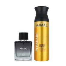 Ajmal Ascend Edp 100Ml & Persuade Deodorant 200Ml For Men & Women Combo Pack Of 2 (Total 300Ml)