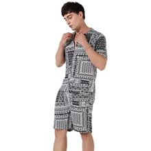 Campus Sutra CAHOOT Men’s Multicolour Bohemian Print Co-Ord Set For Casual Wear | Cotton Rayon Fabric | Clothing Set Crafted With Comfort Fit & High Performance For Everyday Wear