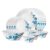 Larah by Borosil Mimosa Opalware Dinner Set, 13-Pieces, White