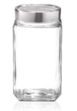 Cello Cube Glass Jar (Transparent, 2250ml)