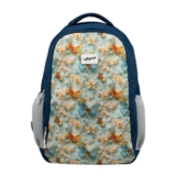 F Gear Shinra Metalle Blue 34L School Backpack|3 Compartments|Airflow Padded Back Panel|Ergonomic, Lightweight & Durable with water Bottle Holders|Ideal for School, College, Office Travel & Daily Use