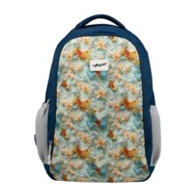 F Gear Shinra Metalle Blue 34L School Backpack|3 Compartments|Airflow Padded Back Panel|Ergonomic, Lightweight & Durable with water Bottle Holders|Ideal for School, College, Office Travel & Daily Use