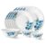 Larah by Borosil Pansy Fluted Series Opalware Dinner Set | 13 Pieces for Family of 4 | Microwave & Dishwasher Safe | Bone-Ash Free | Crockery Set for Dining & Gifting | Plates & Bowls | White