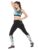 Clovia Women’s Slim Fit Polyester Activewear Ankle Length Printed Sports Tights (AB0022A08_Blue_S)