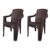 Cello Hercules Chair Set Of 2, Matte Brown | Unbreakable, Durable & Strong |Blended Pp Material, Easy To Clean |Plastic Chair For Living Room, Home & Office | 3 Years Warranty – Manufacturing Defects