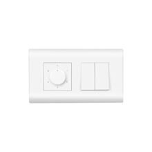 Wipro Northwest (Nowa) Switch Combo of 4M Plate + 1M 6A Switch x2 + 5 Step Fan Regulator, White (Kit 9)
