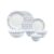 Larah By Borosil Mist Opalware Dinner Set, 19 Pieces, White